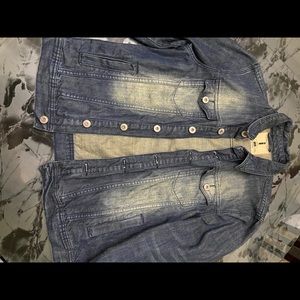 dark wash denim jacket (size S)